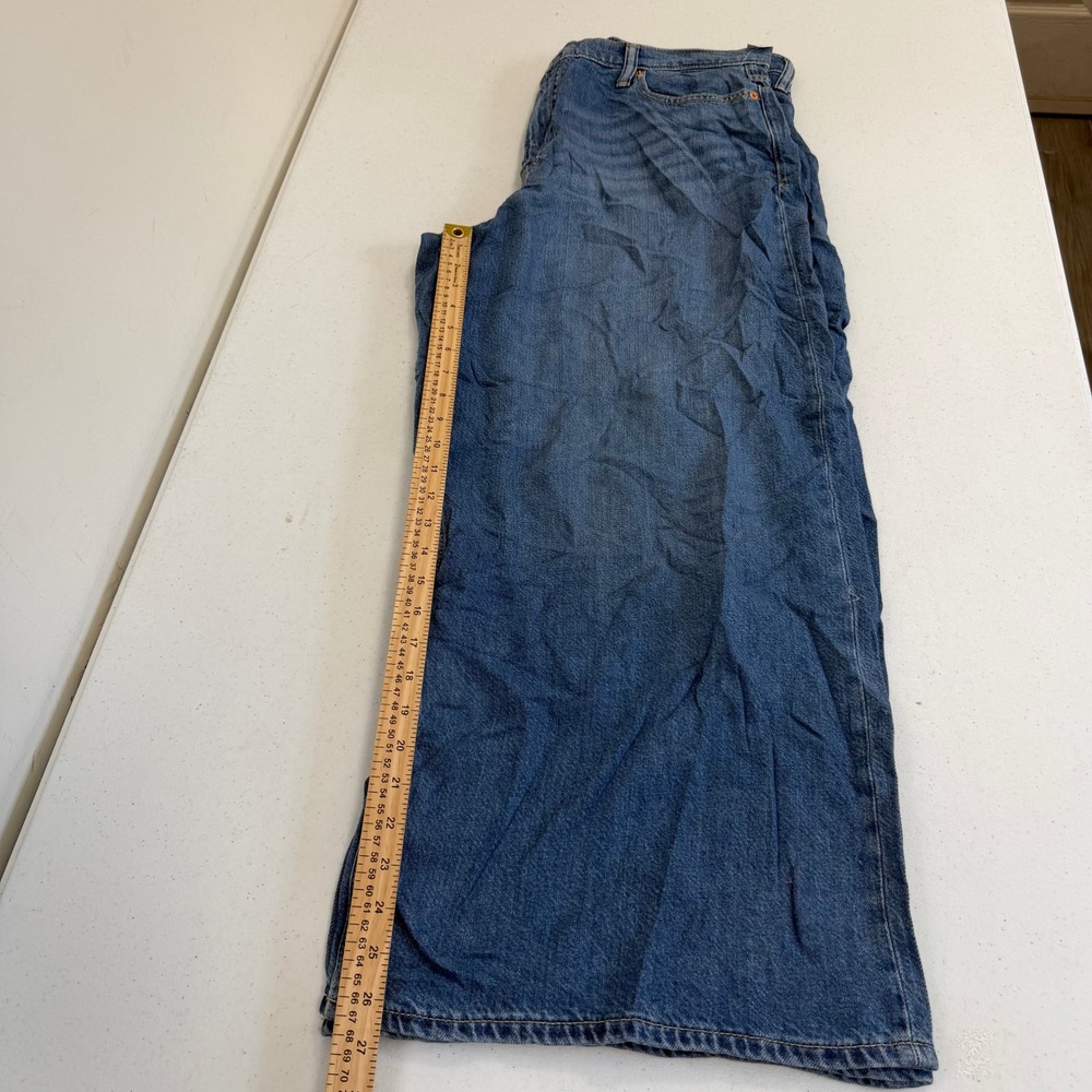 Gap Baggy Mid Rise Wide Leg Blue Jeans 33/16 S 665752-00-1 Short Inseam NWT - Picture 8 of 9